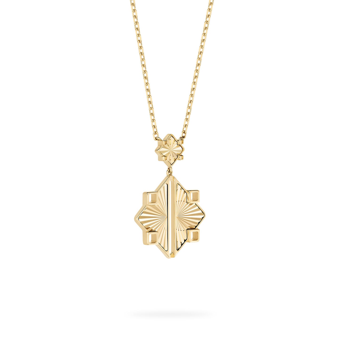 Birks Muse® Guilloché Yellow Gold Drop Pendant, Extra Large 450018466402