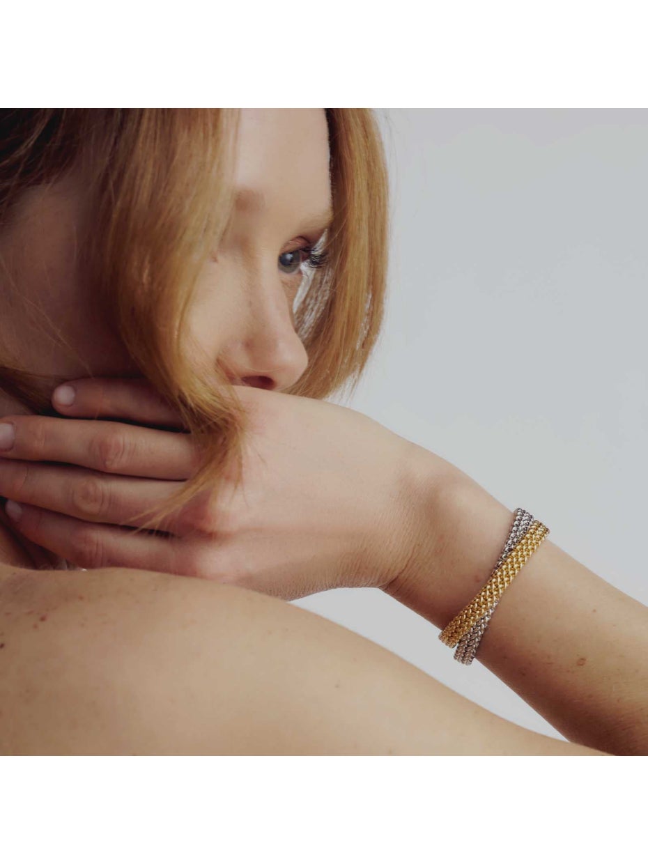 Bicolor silver bracelet 541229