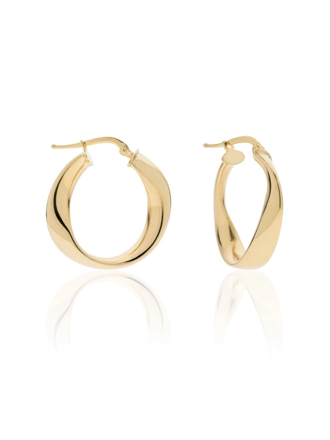 Golden silver hoop earrings 551034