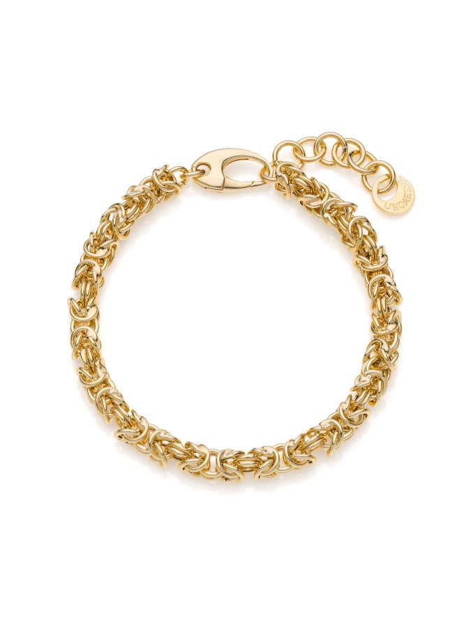 Golden silver byzantine bracelet 551043