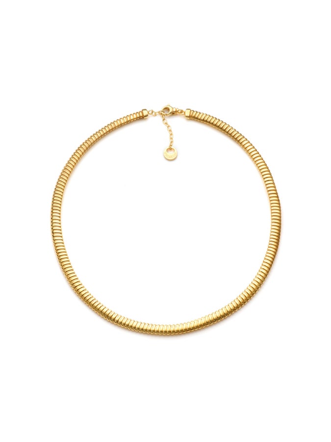 Golden silver tubogas necklace 571899