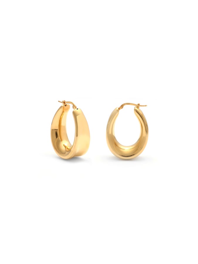 Bold oval hoop earrings 564421
