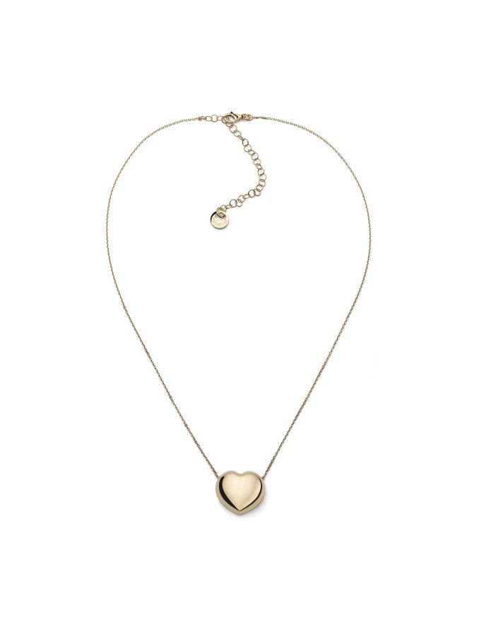 Golden silver necklace with heart 571562