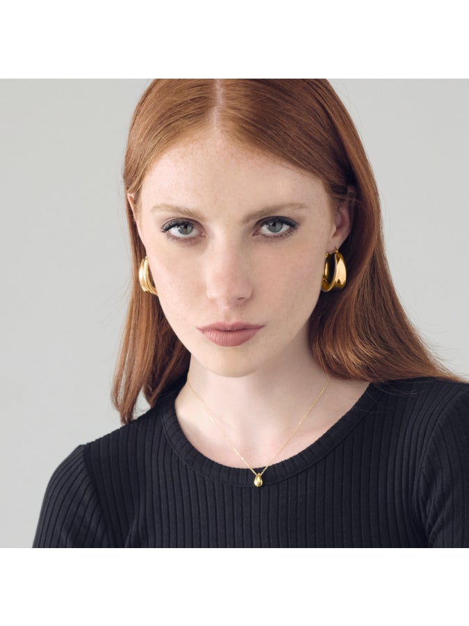Bold oval hoop earrings 564421