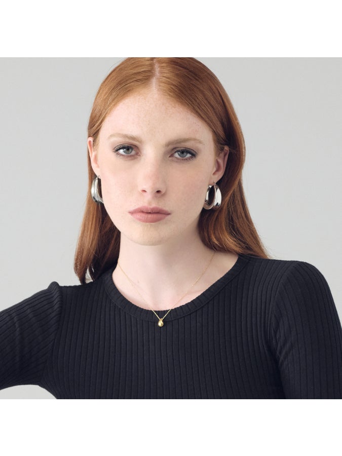 Bold oval hoop earrings 564422