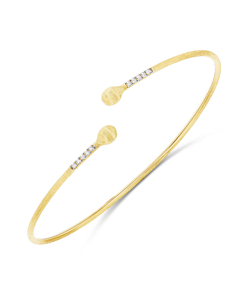 Nanis "DANCING ÉLITE" GOLD AND DIAMONDS HANDMADE LIGHT BANGLE BS7-583