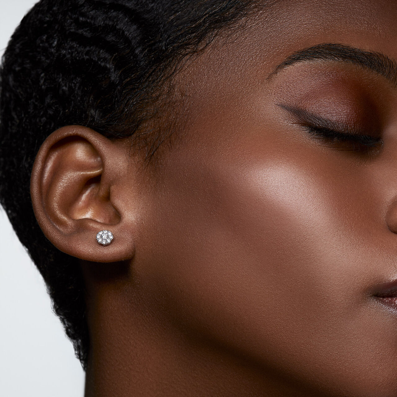 Birks Snowflake Diamond Cluster Stud Earrings, Medium 450005967257