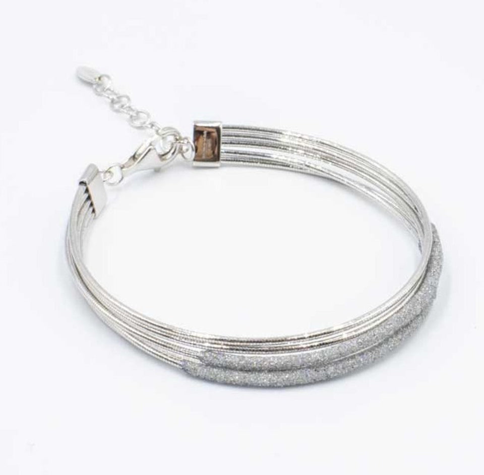 Pesavento Rhodium and Grey Dust Bracelet WDNAB092