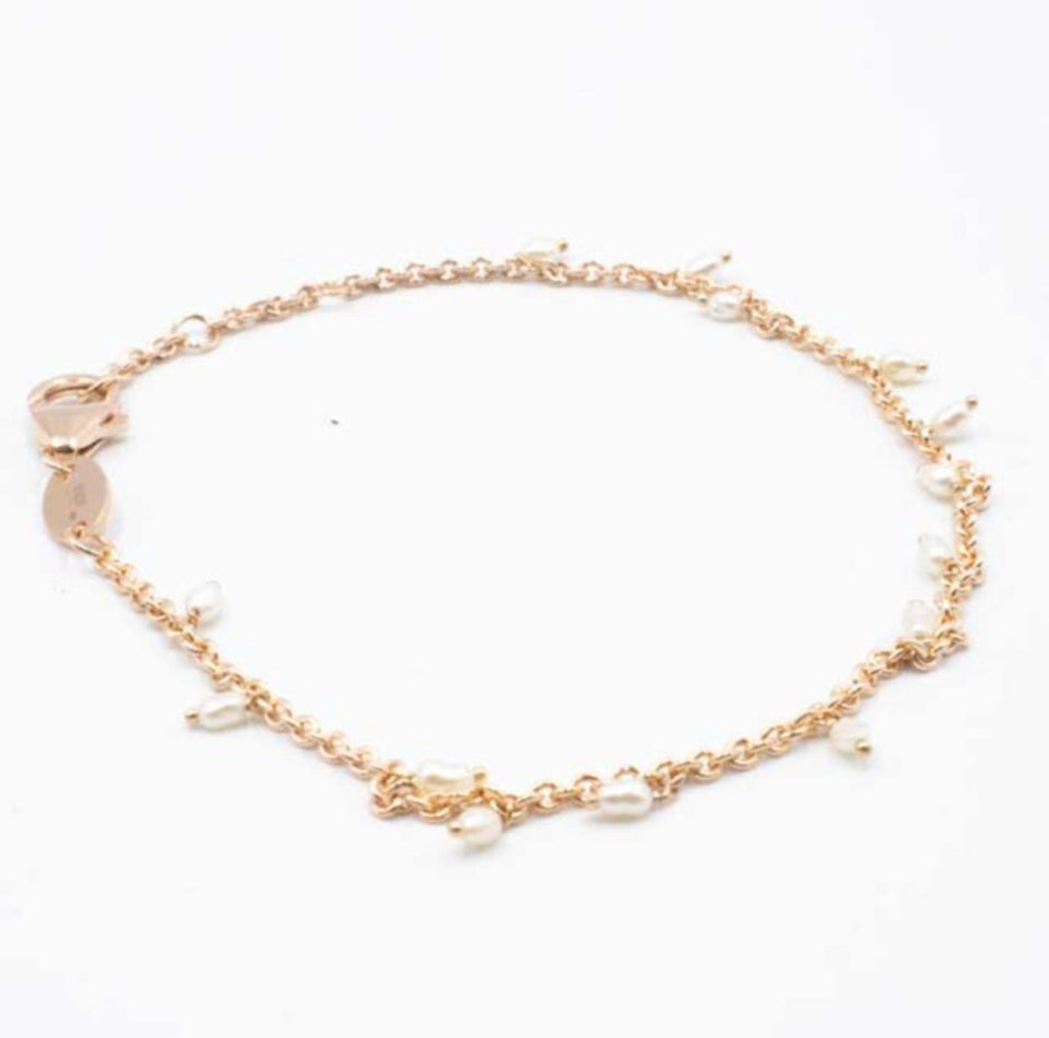 Bracelet argent rosé, perles Pesavento WDNAD443