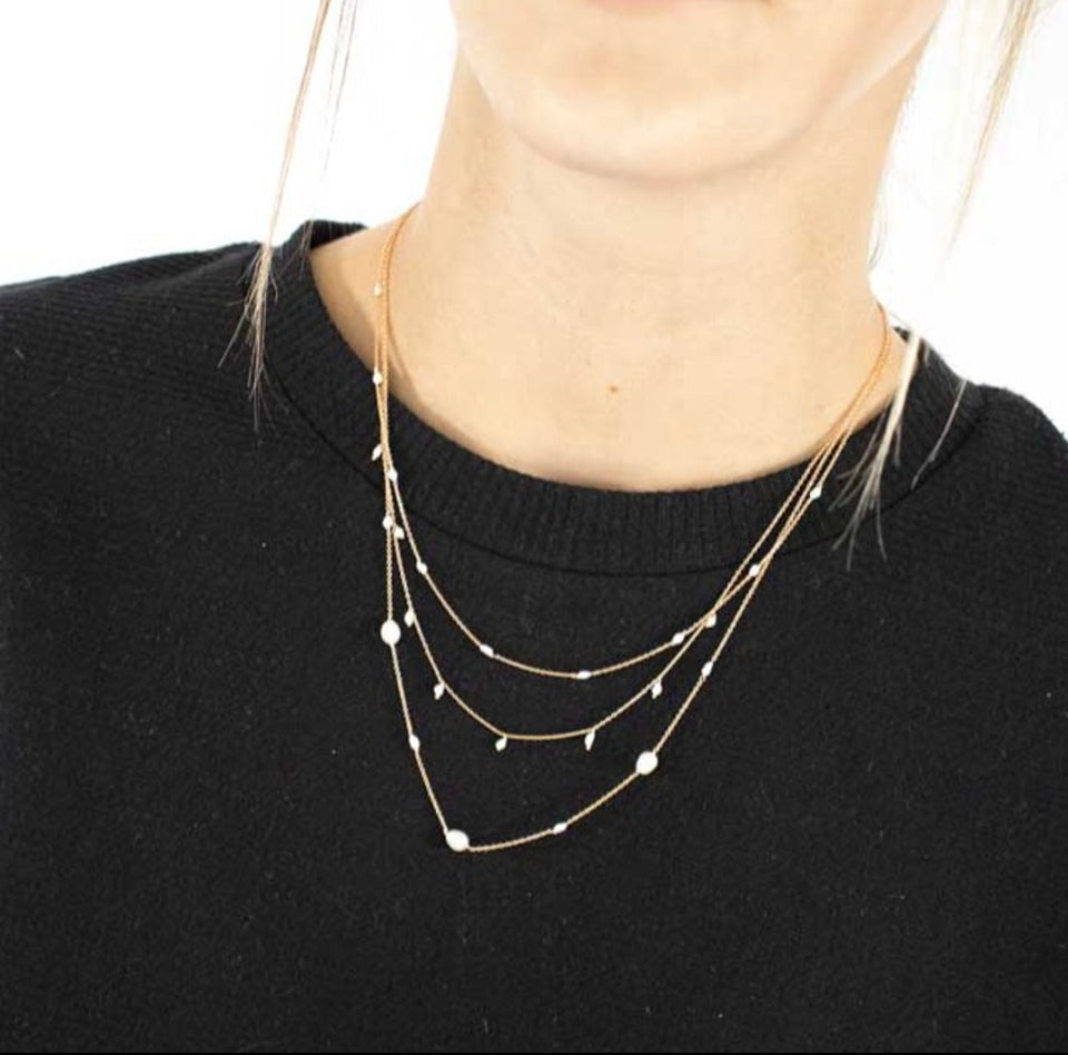 DNA PINK PEARLS NECKLACE WDNAE684