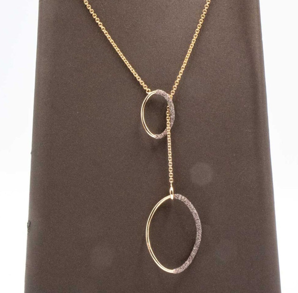 POLVERE PINK SHINY ANTILOPE DUST NECKLACE WPLVE-1314