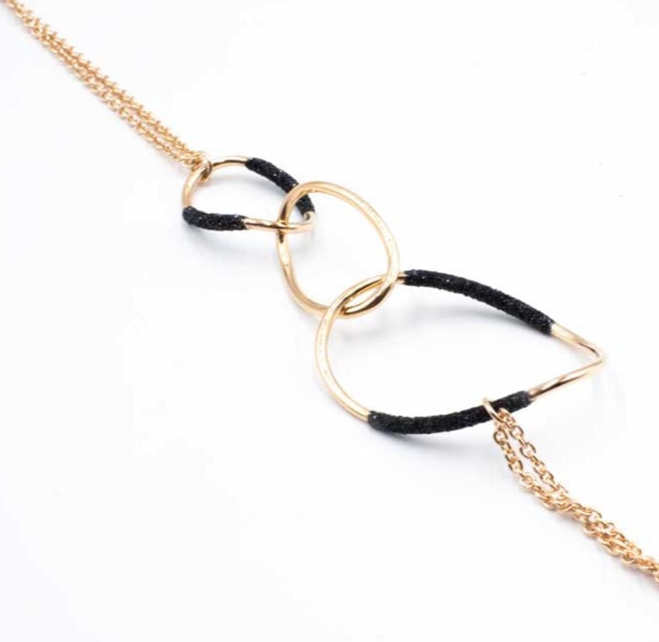 PESAVENTO POLVERE LONG OVAL NECKLACE PINK/BLACK WPLVE-1246