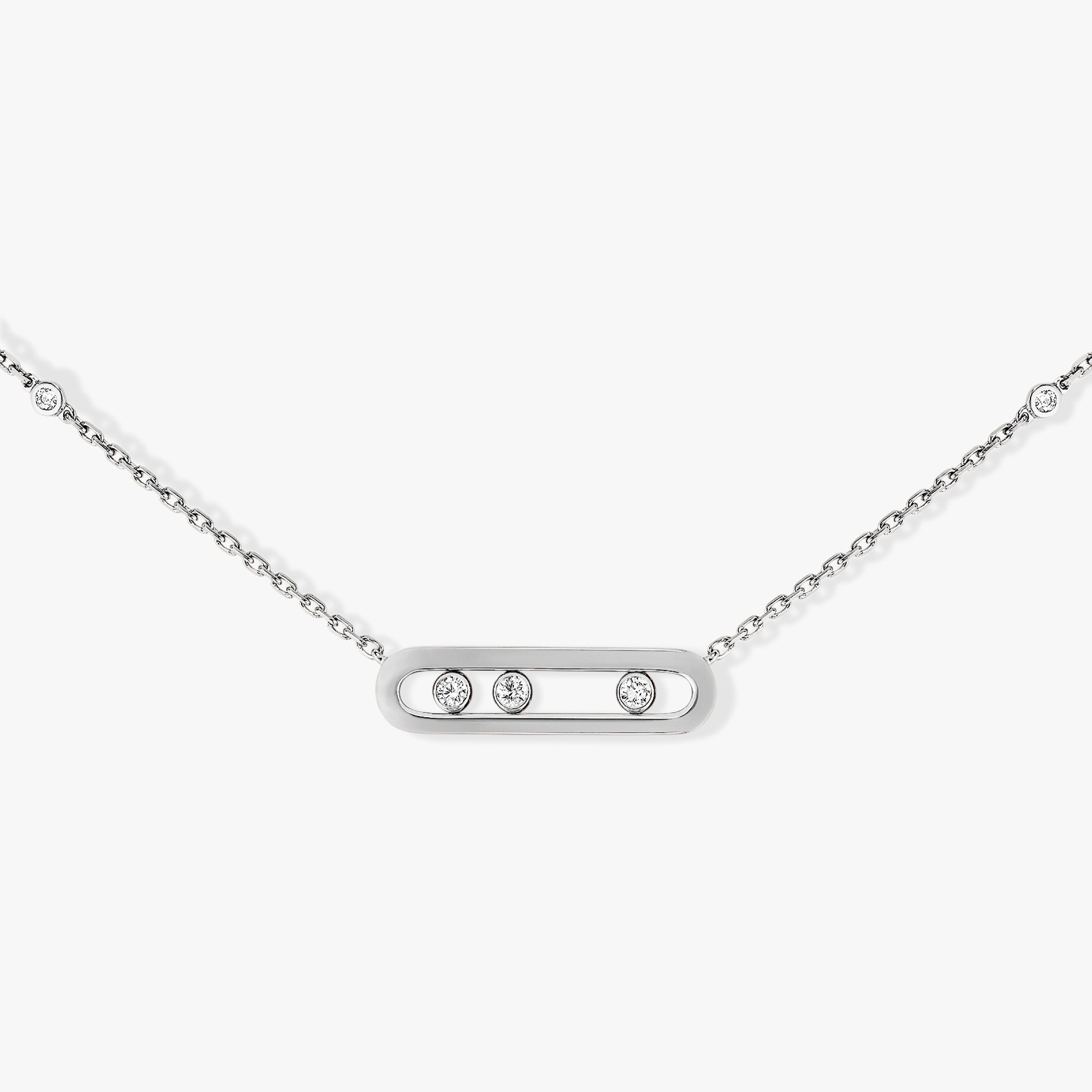 MESSIKA WHITE GOLD DIAMOND NECKLACE BABY MOVE 04323-WG