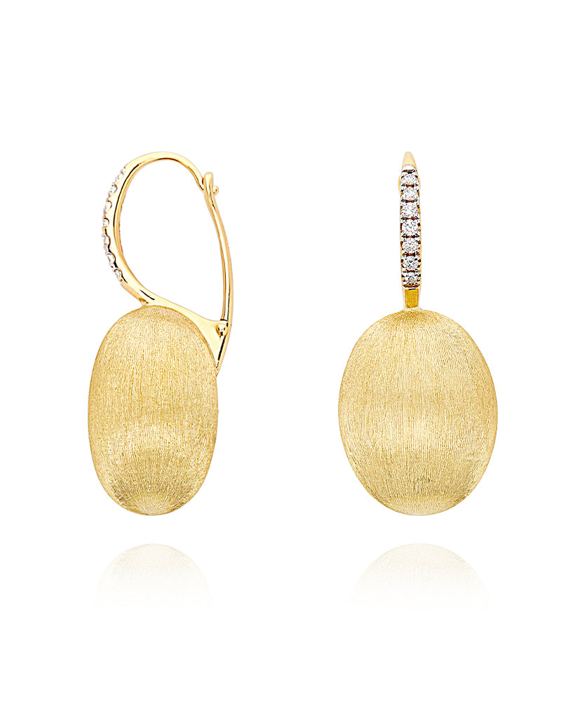 Nanis "CILIEGINE" GOLD BALL DROP EARRINGS WITH DIAMONDS DETAILS (LARGE) OS15-583