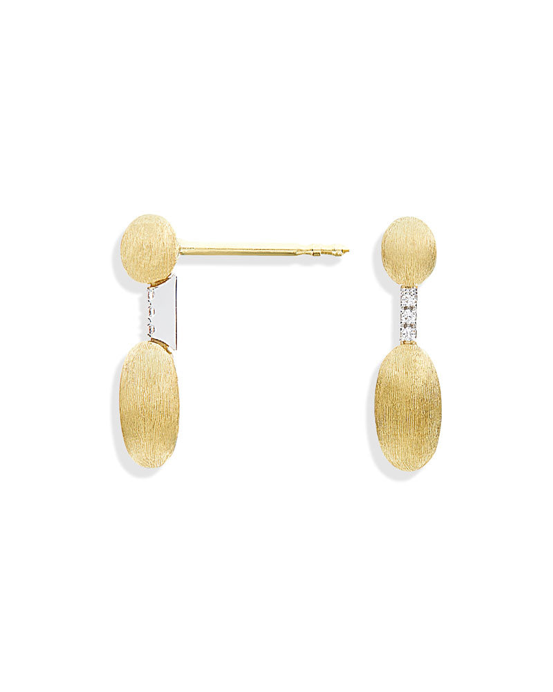 Nanis "DANCING ÉLITE" GOLD AND DIAMONDS HANDMADE MINIMAL EARRINGS OS3-589