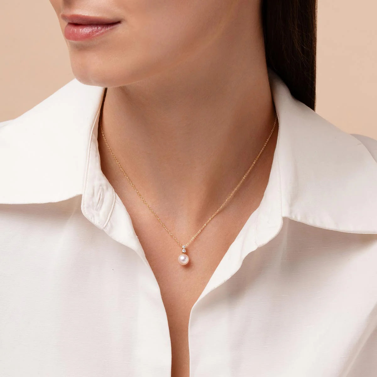 DIAMOND CLASSIC AKOYA PEARL PENDANT QYP2400-6X