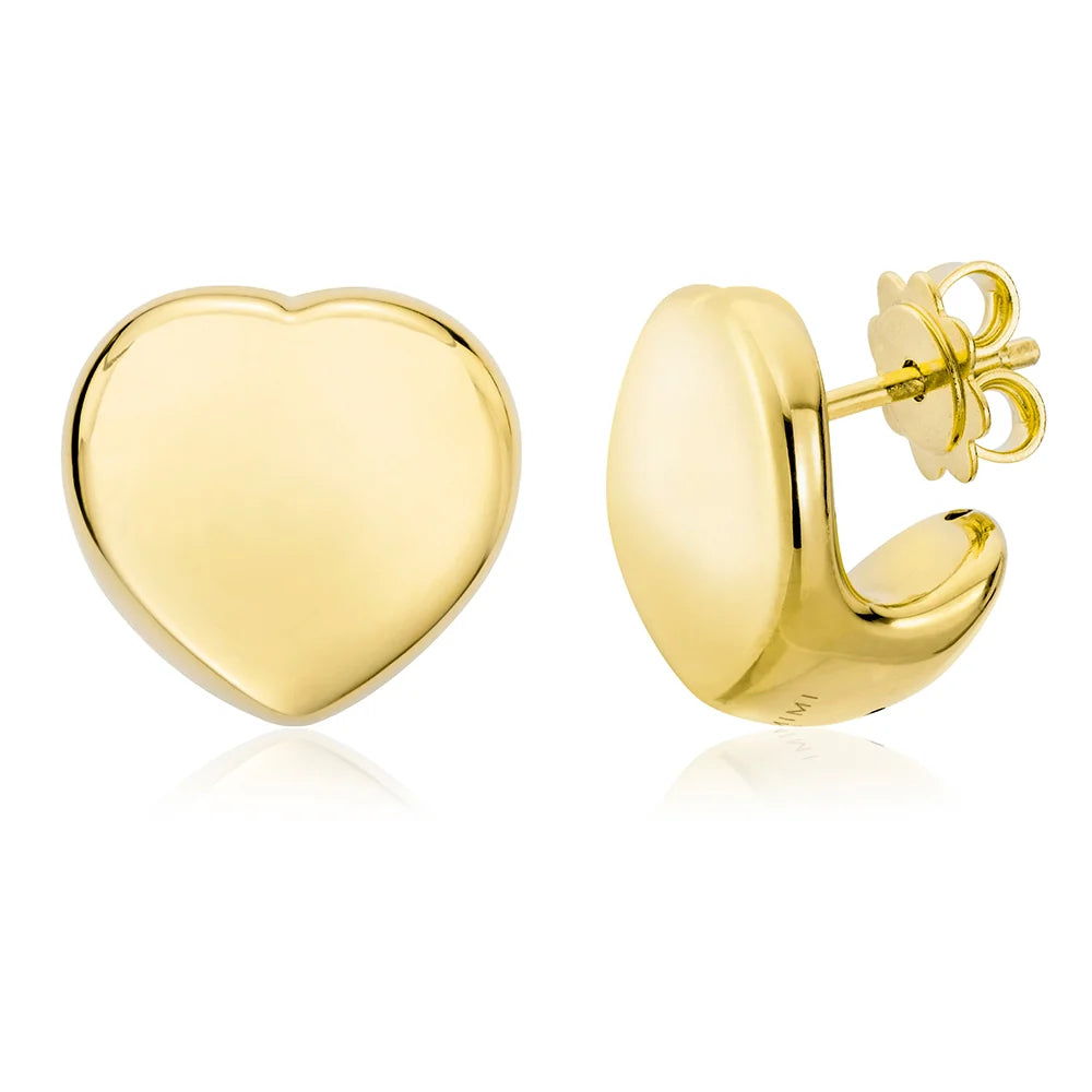 Heart Stud Earrings in Yellow 13-156573-02