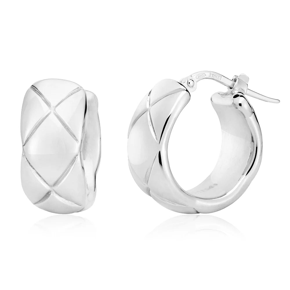Quilted Hoops in White 13-156584-01