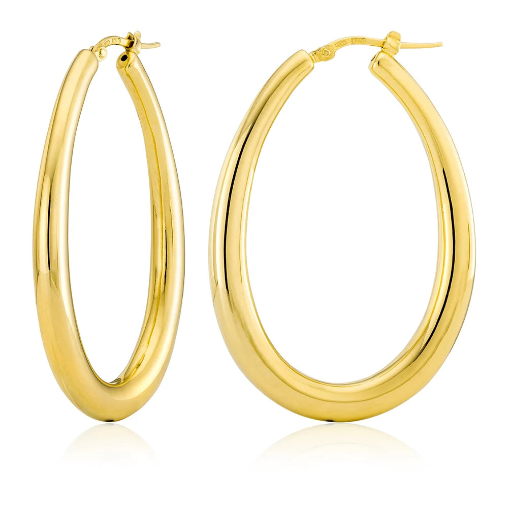 Large Oval Hoops in Yellow 13-156589-02