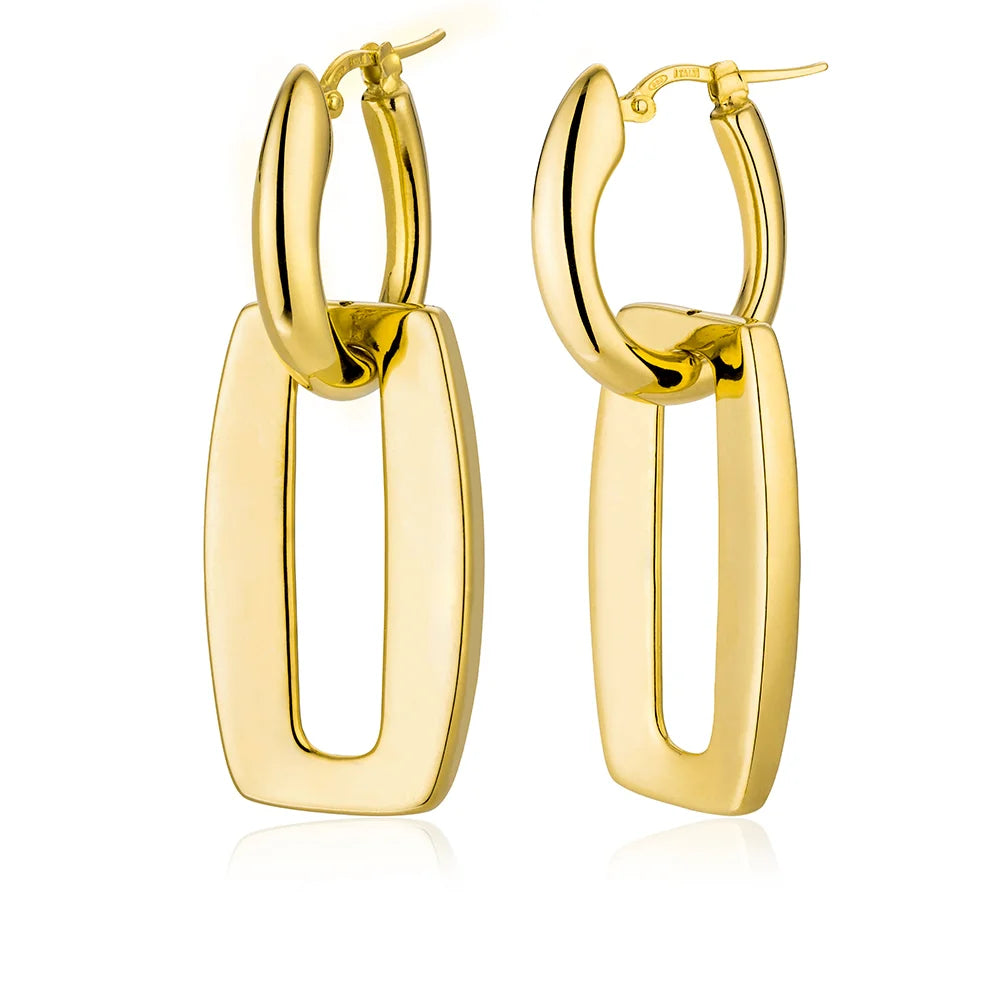 Geometric Drop Earrings in Yellow 13-156598-02