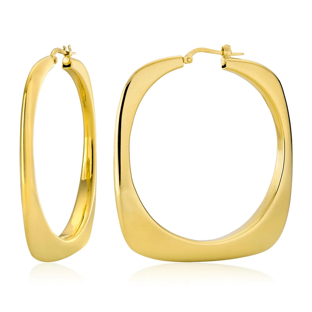 Flat Square Hoops in Yellow 13-156599-02