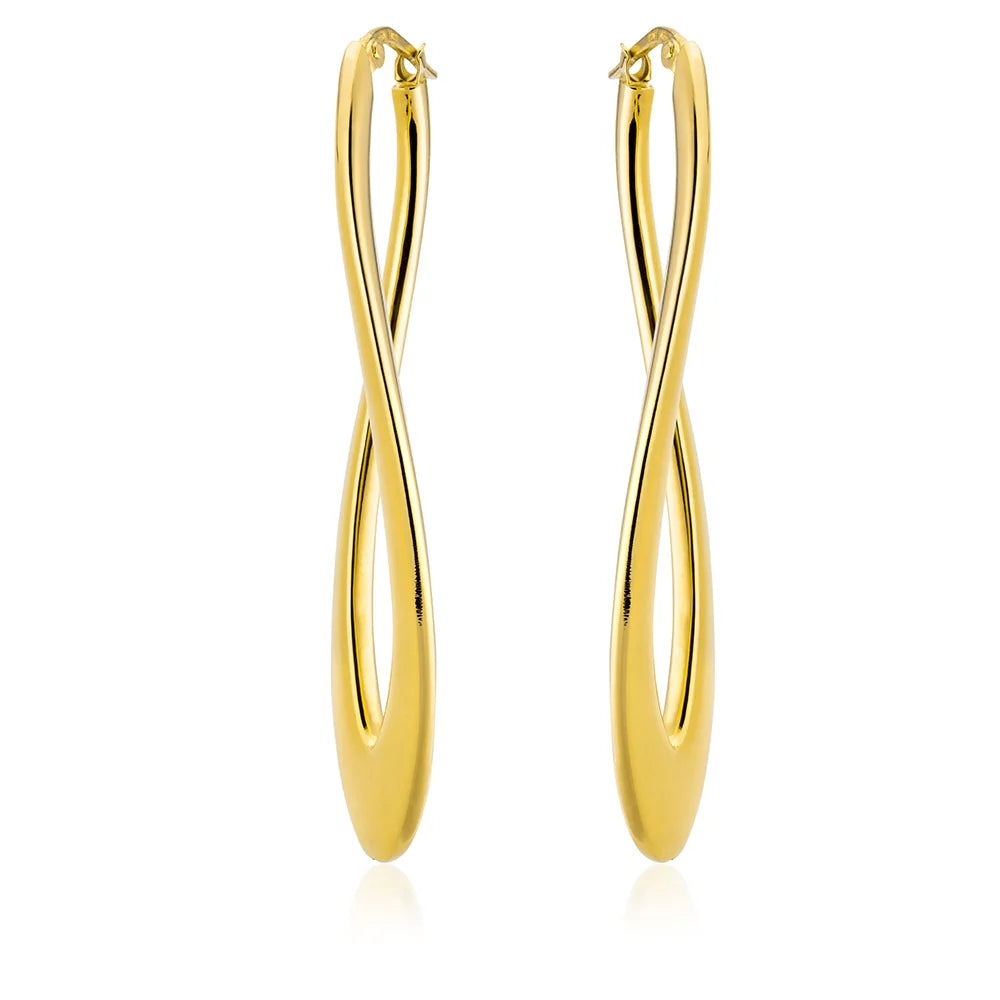 Long Twist Earrings in Yellow 13-156602-02