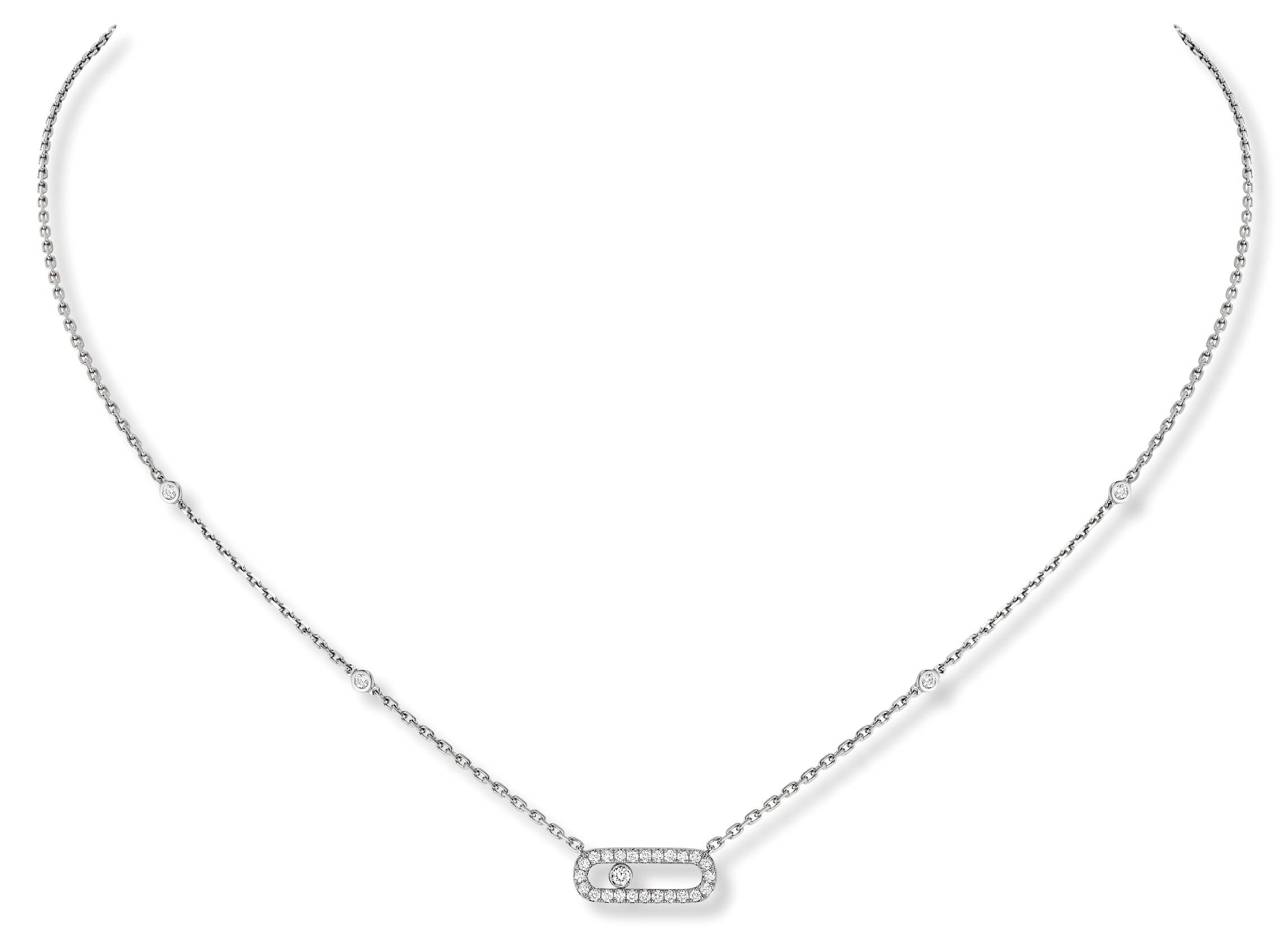 Move Uno White Gold Necklace 04708-WG