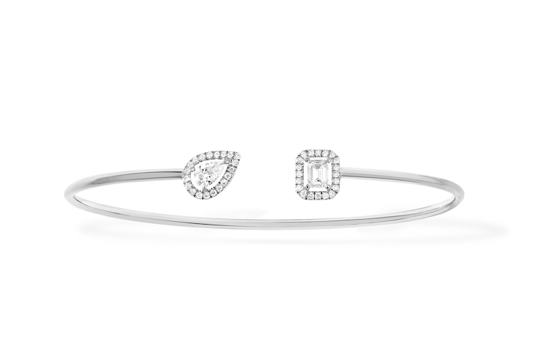 Messika WHITE GOLD DIAMOND BRACELET MY TWIN TOI & MOI THIN BANGLE BRACELET 0,15CT 07222-WG