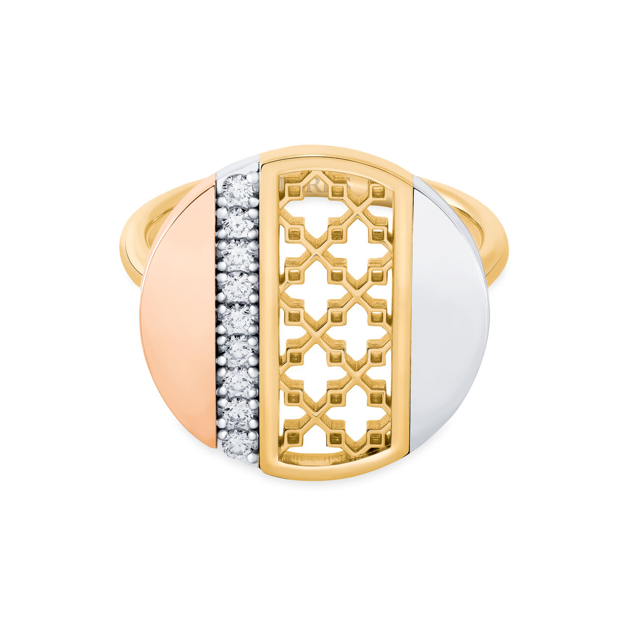Birks Dare to Dream, Tri-Gold Diamond Circle Rin 450016186685