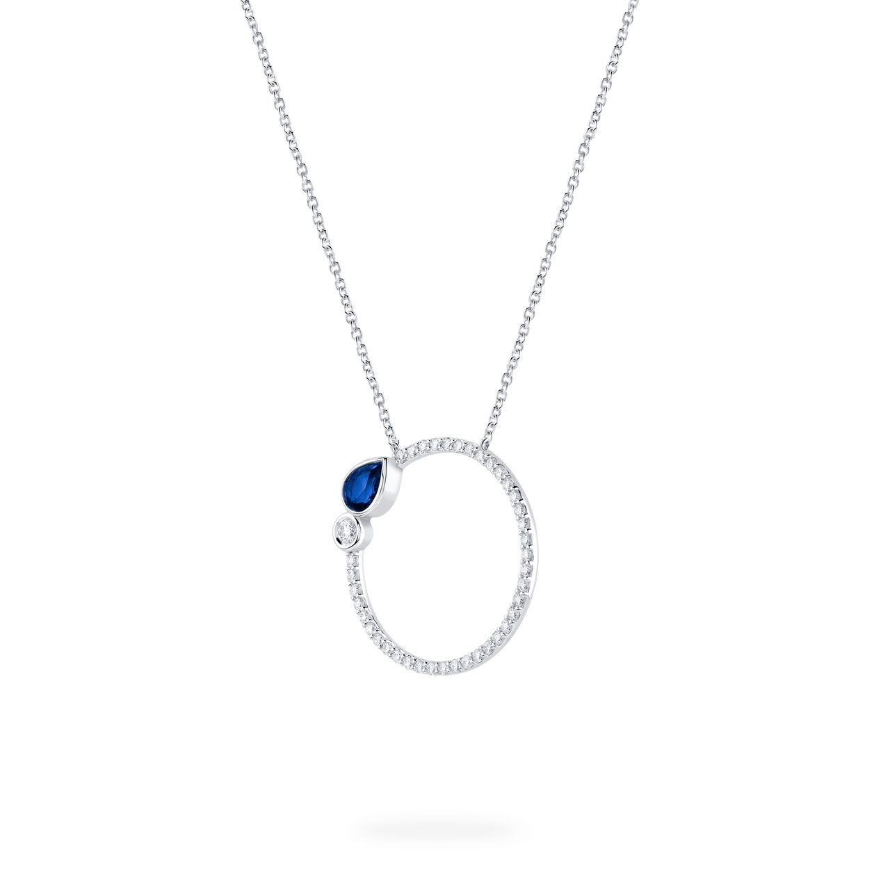 Birks Splash Sapphire and Diamond Circle Pendant 450016012359