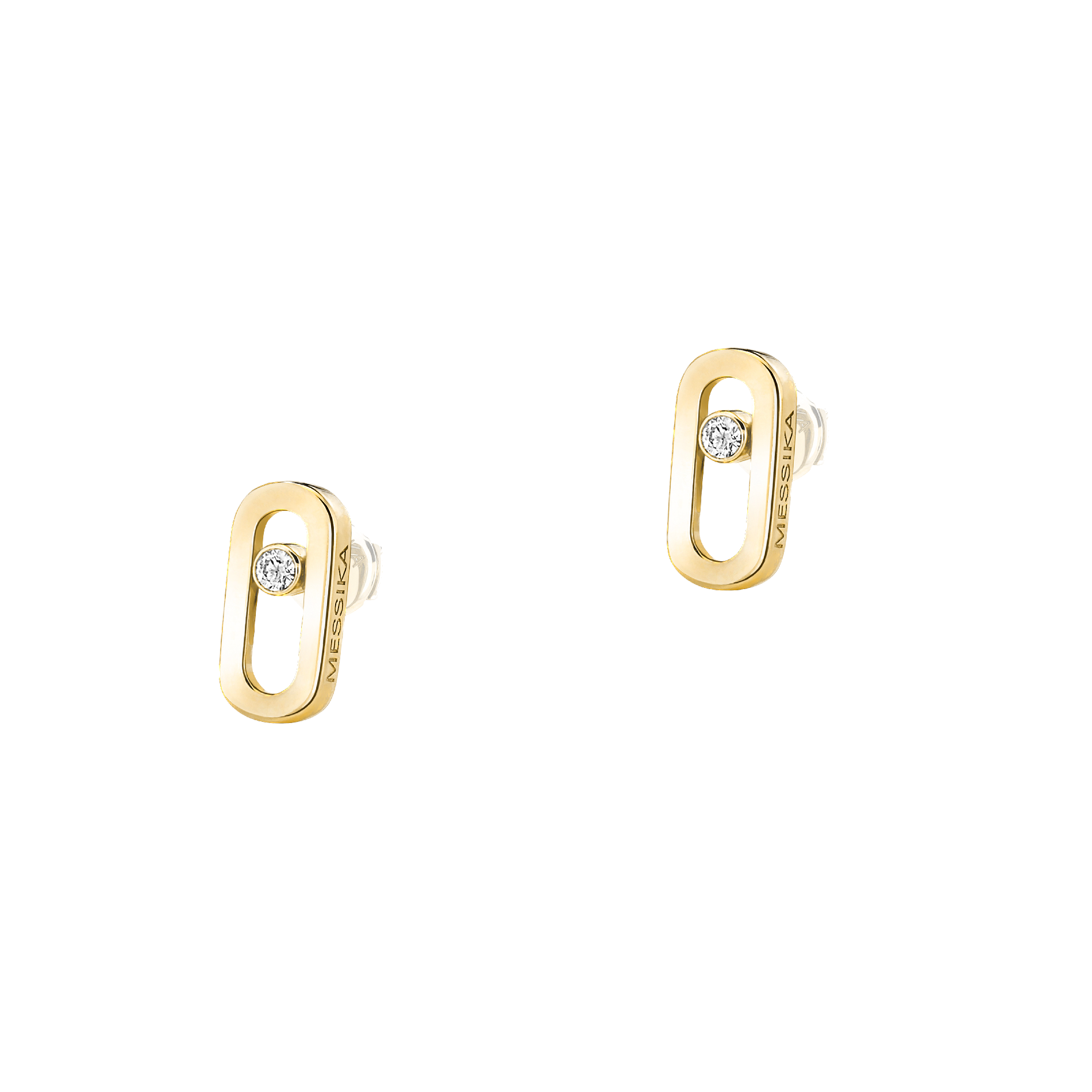 MESSIKA YELLOW GOLD DIAMOND EARRINGS GOLD MOVE UNO STUD EARRINGS 12305-YG