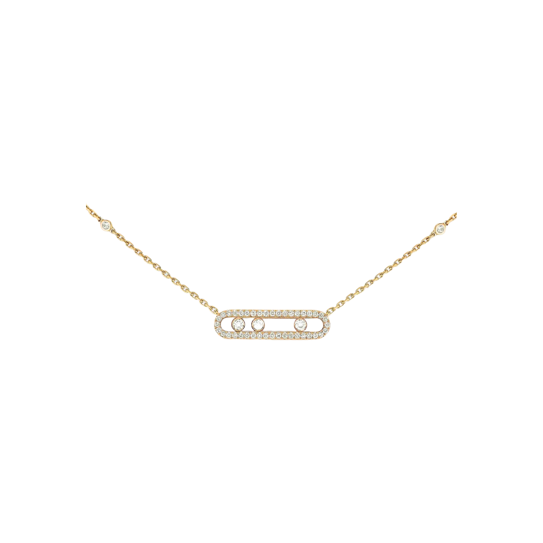 Messika YELLOW GOLD DIAMOND NECKLACE BABY MOVE PAVE 04322-YG
