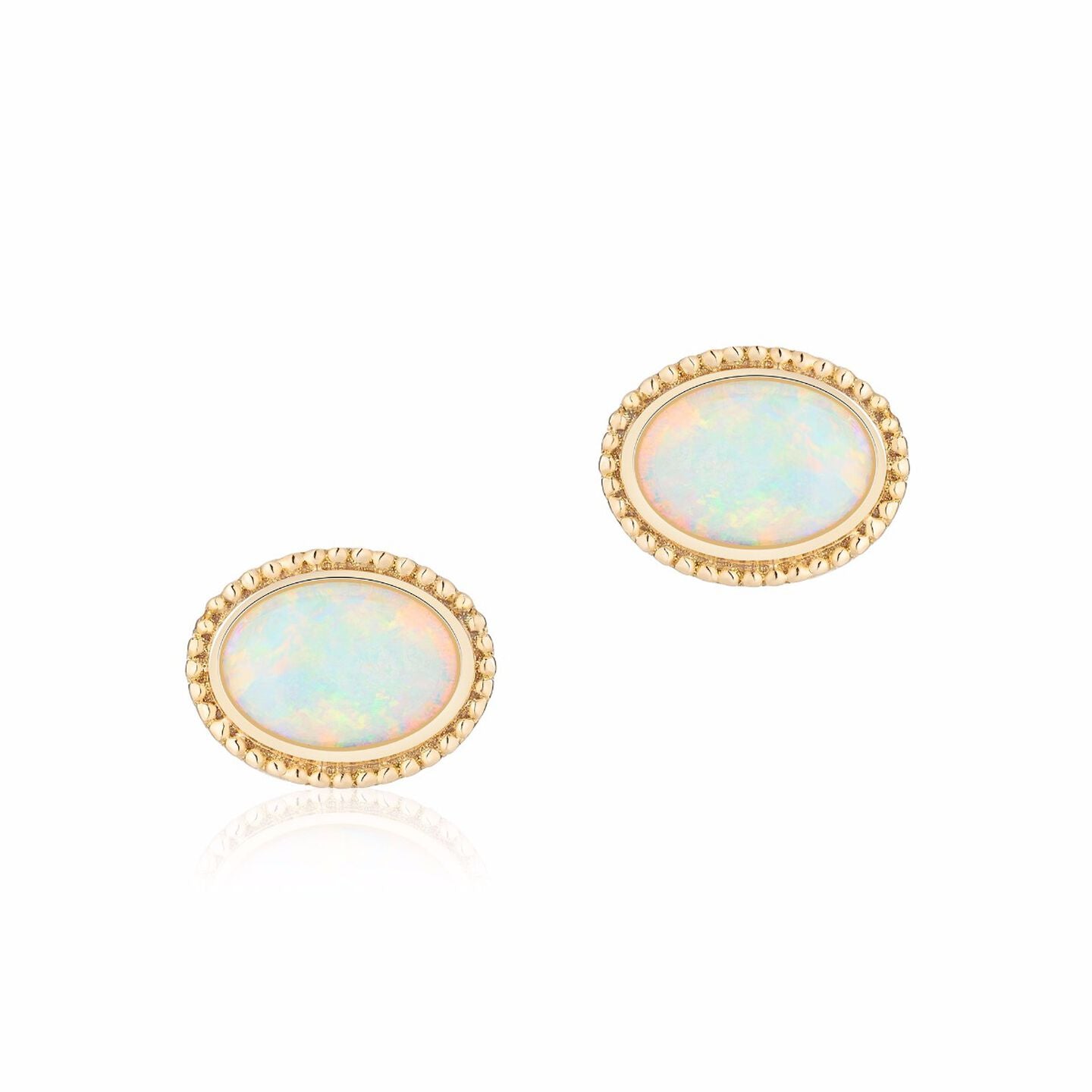 Birks Essentials Yellow Gold and Opal Earrings 450011811629