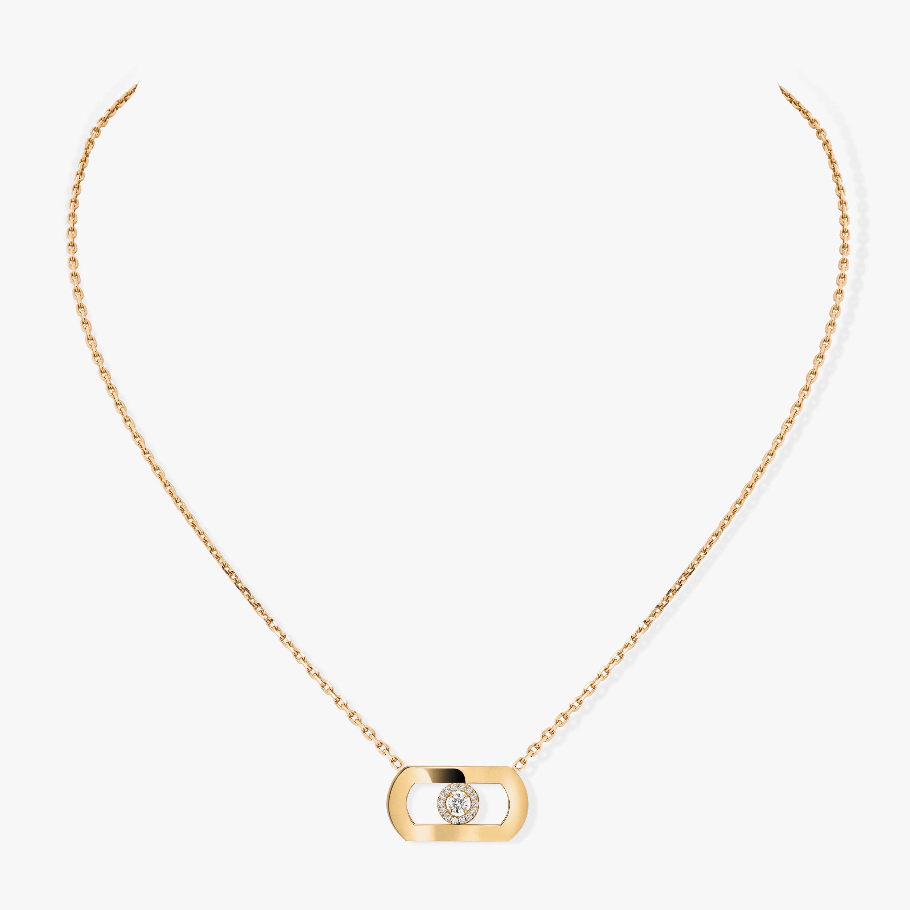 MESSIKA YELLOW GOLD DIAMOND NECKLACE SO MOVE