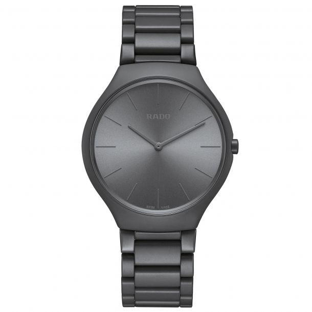 True Round Thinline Les Couleurs™ Le Corbusier Iron grey 32010 R27091612 39.0 mm, Quartz, 80 g