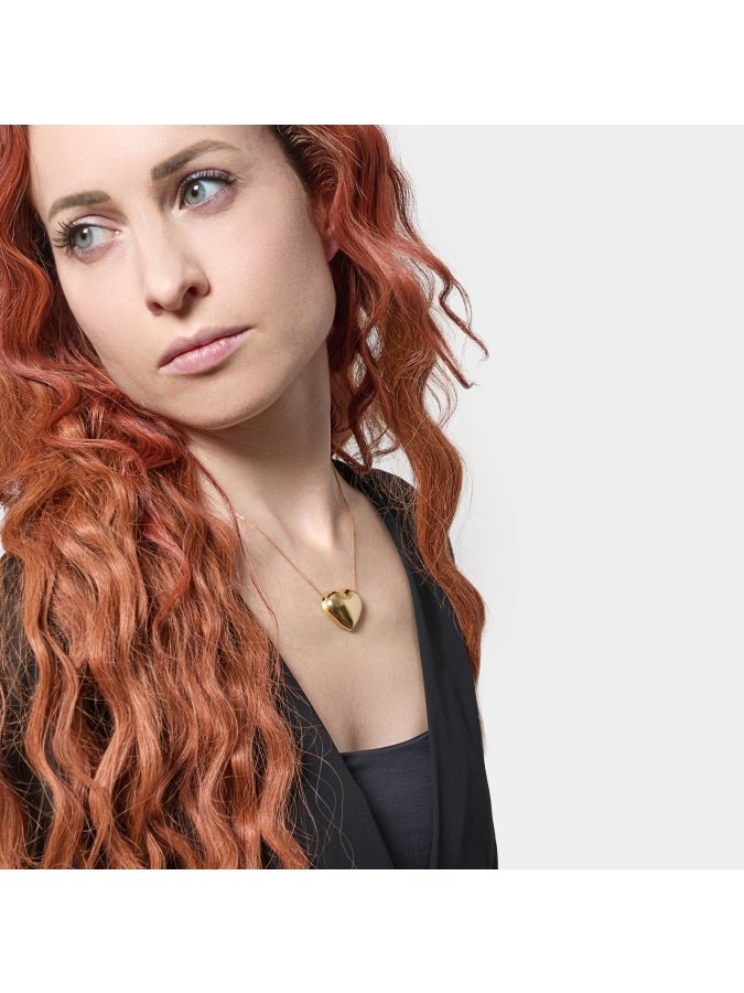 Golden silver necklace with heart 571562