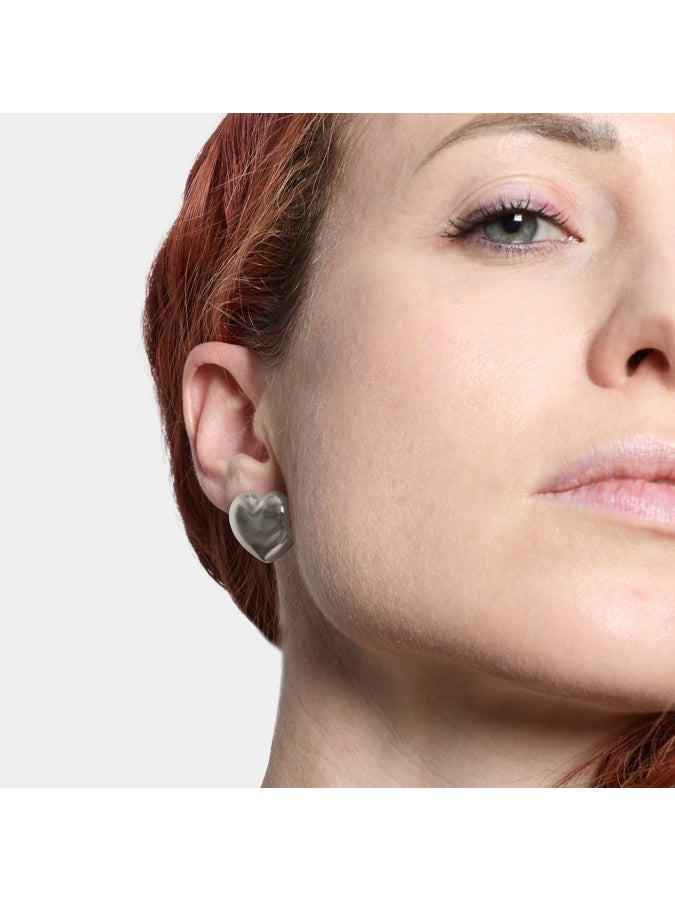 Silver earrings with hearts 571960