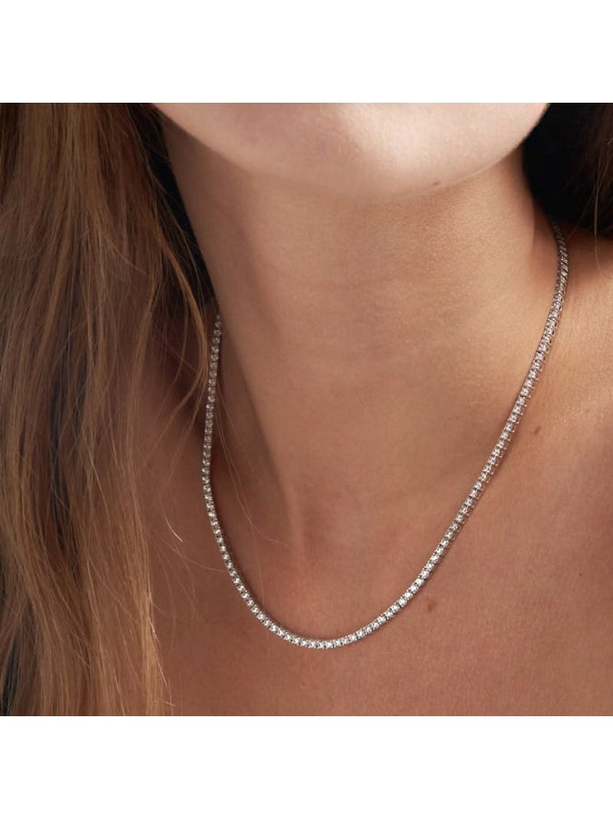 Silver tennis necklace 520815 41cm