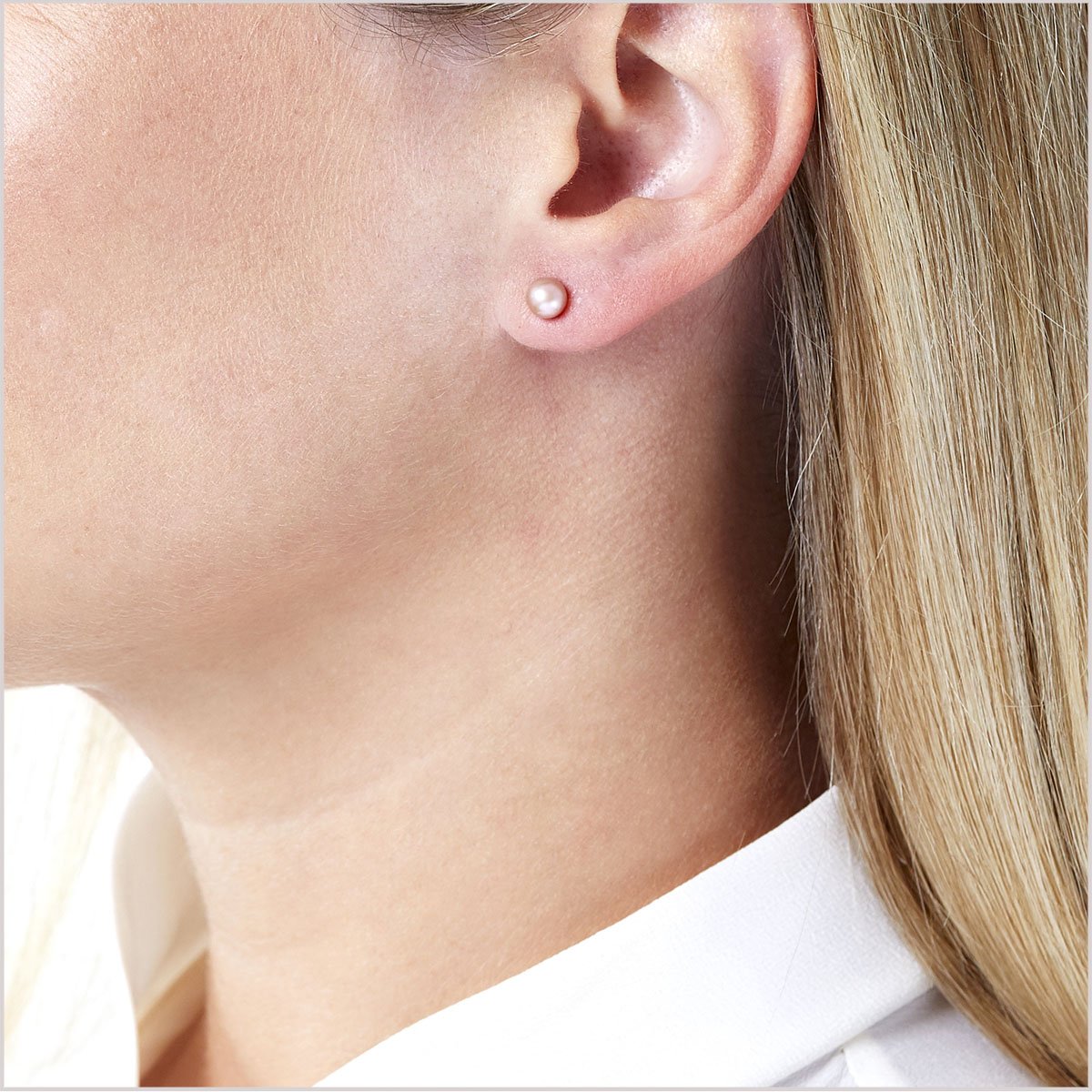 Yoko London Classic Pink Freshwater Pearl Stud Earrings EYK111960-78