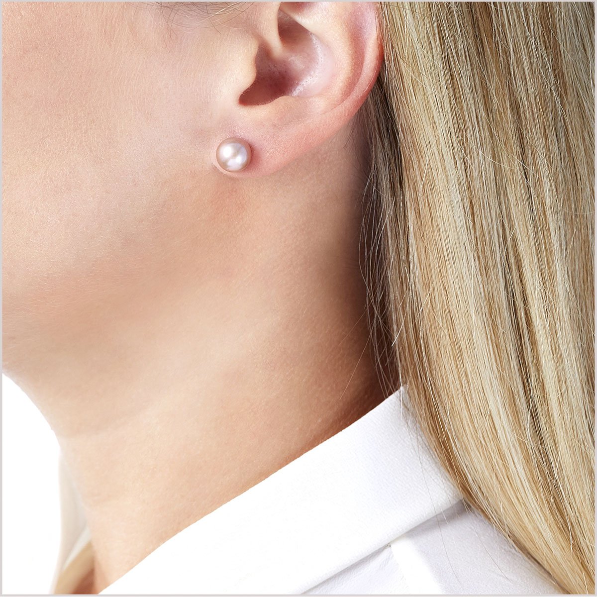 Yoko London Classic Pink Freshwater Pearl Stud Earrings EYK111980-78