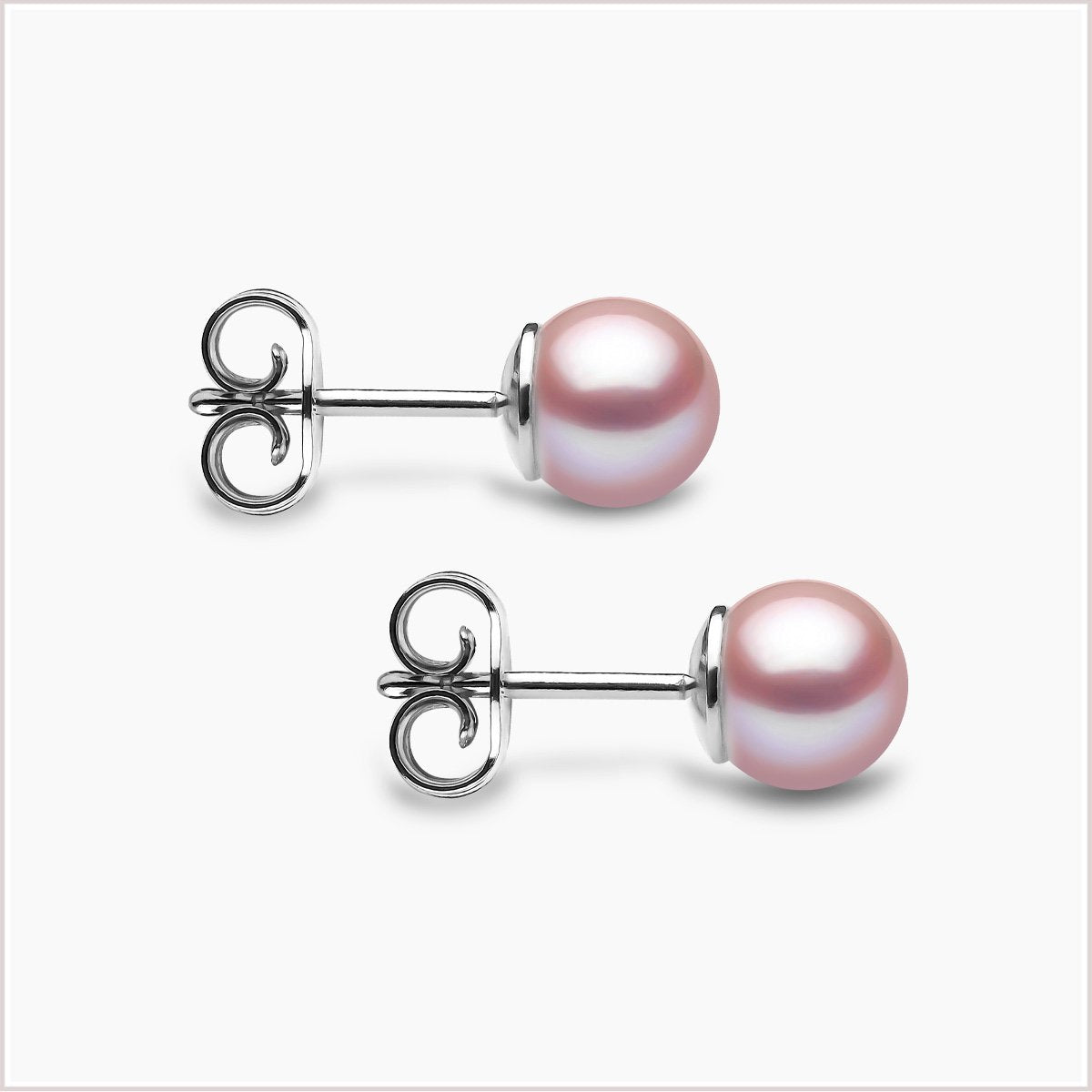 Yoko London Classic Pink Freshwater Pearl Stud Earrings EYK111960-78