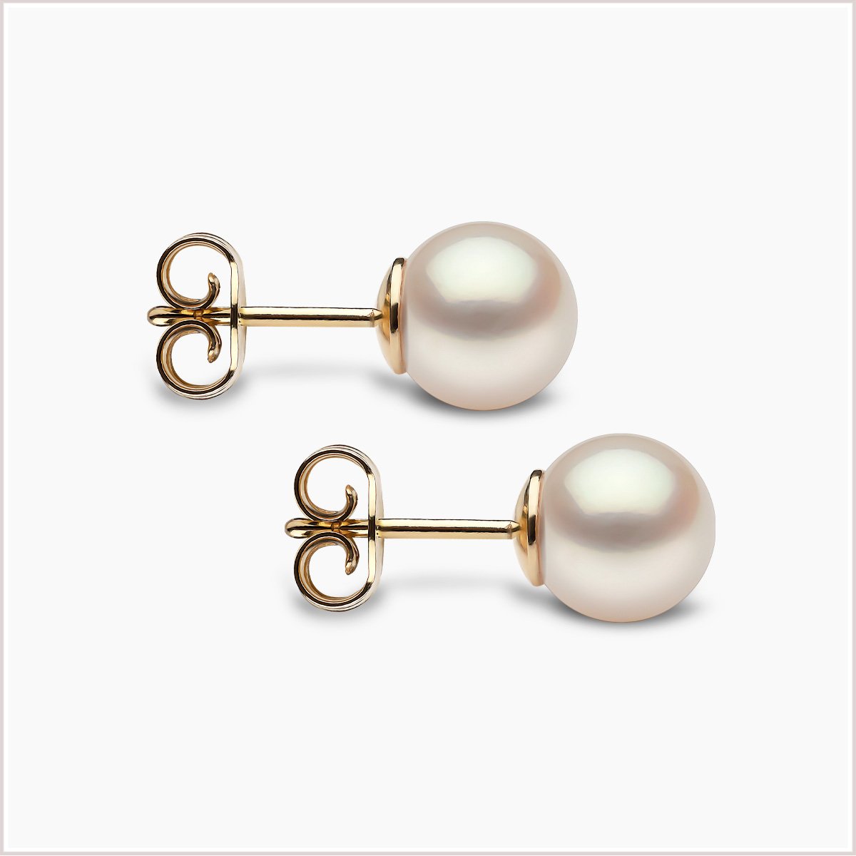 Yoko London Classic White Freshwater Pearl Stud Earrings EYK111980-65