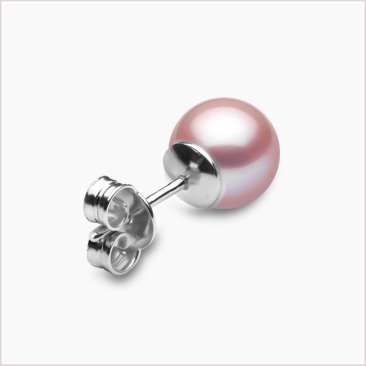 Yoko London Classic Pink Freshwater Pearl Stud Earrings EYK111980-78