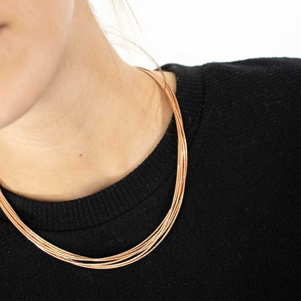 Pesavento Rhodium and Grey Dust Necklece WDNAG031