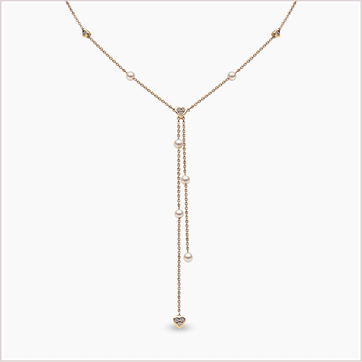 Yoko London Trend Freshwater Pearl and Diamond Necklace Q2092NLET-6F-DGHX