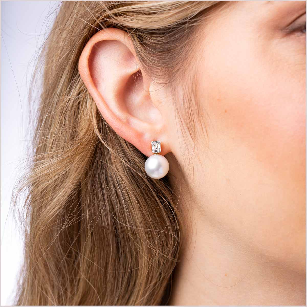 Yoko London Starlight South Sea Pearl and Diamond Earrings QYE2266-6W-FZ