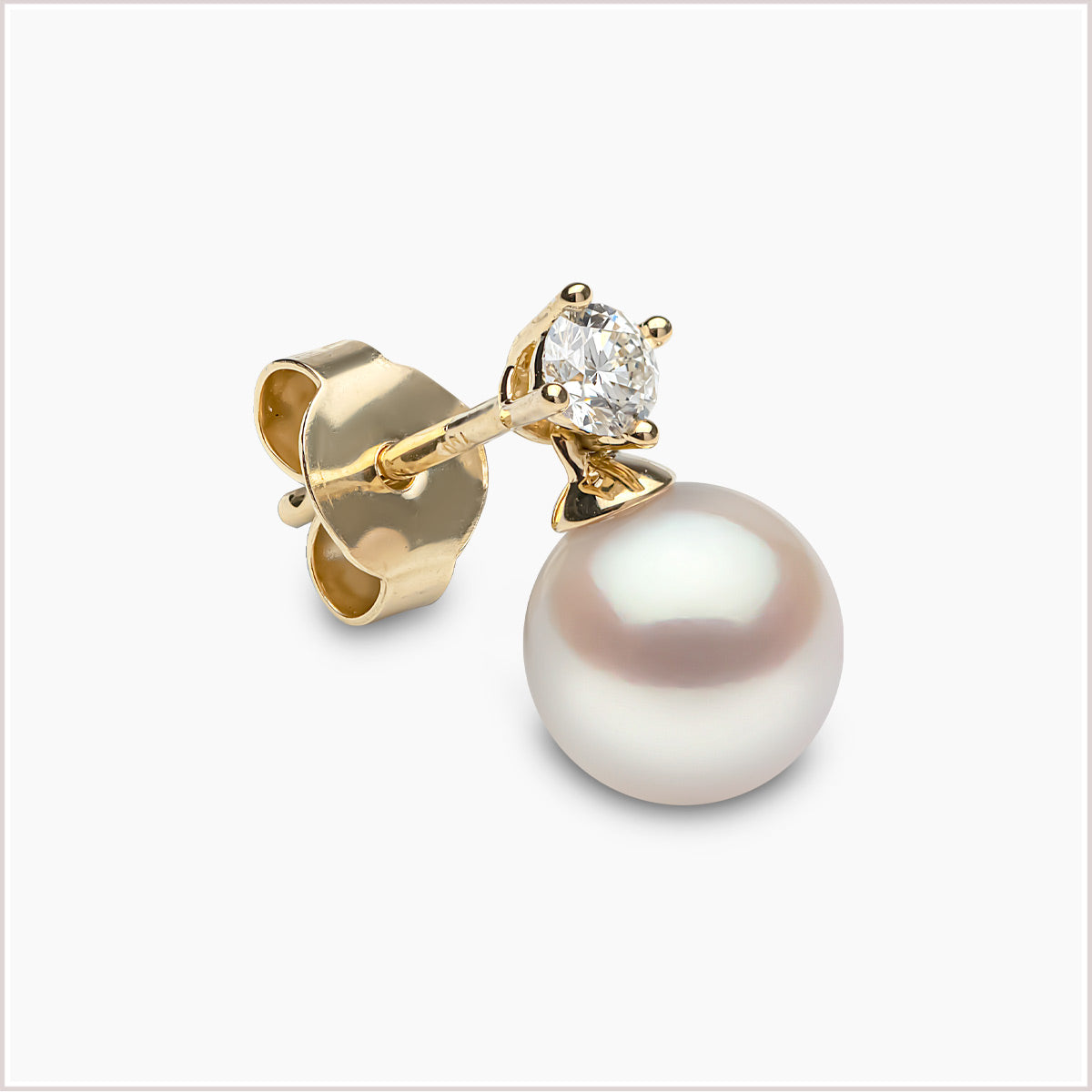 Classic Akoya Pearl Diamond Earrings YEM1120-6X-DFY