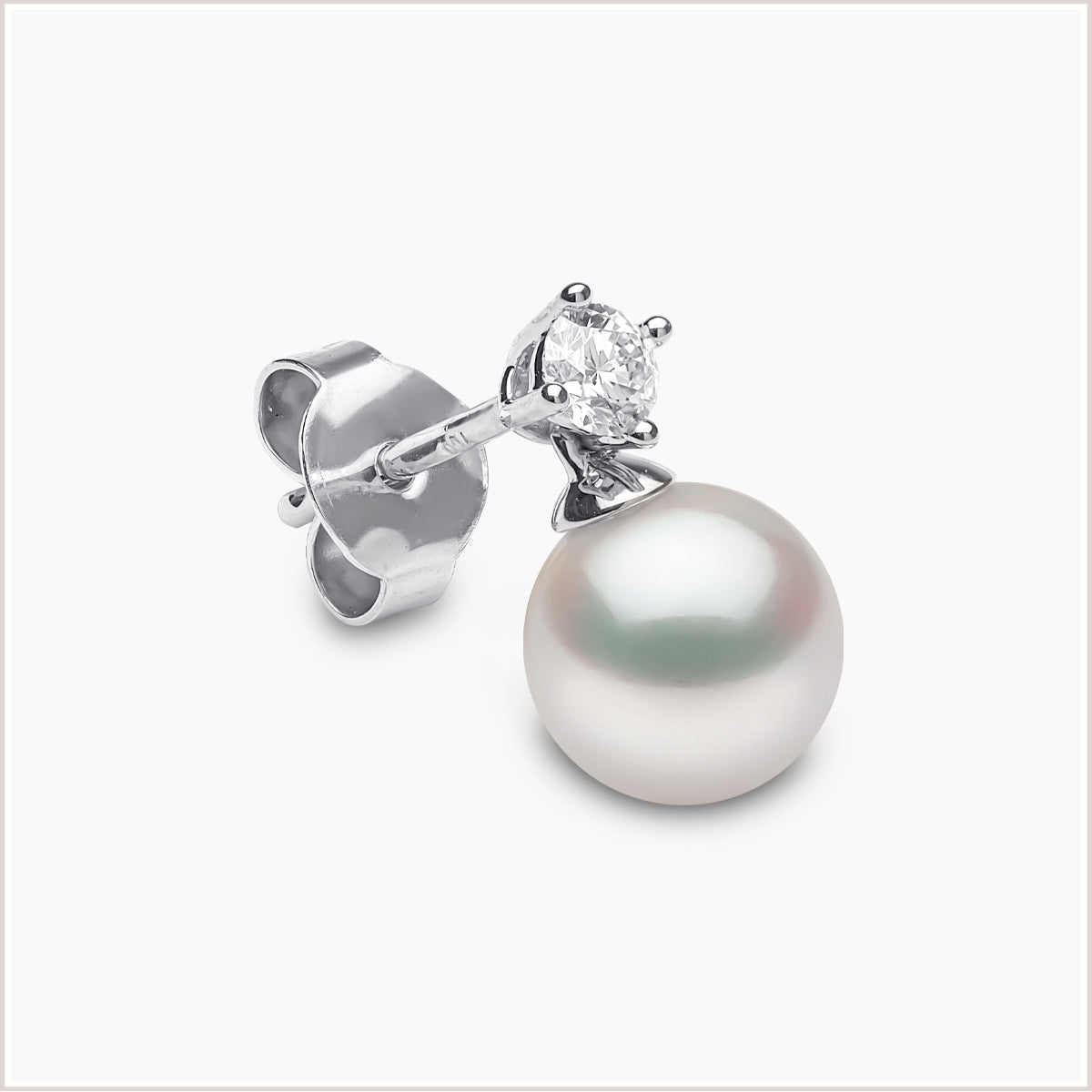 Classic Akoya Pearl Diamond Earrings YEM1120-7X-DFY