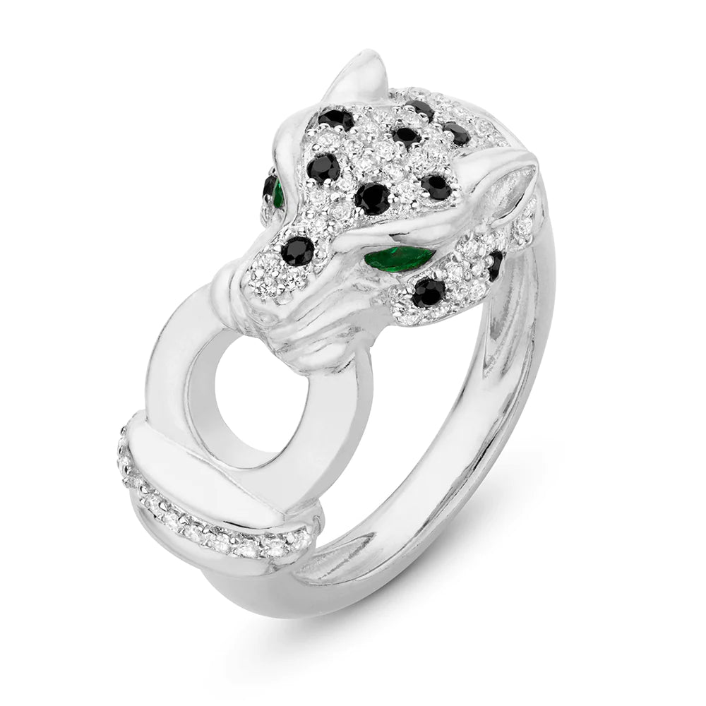 MISS MIMI STERLING SILVER PANTHERE RING 02-083478-01/7