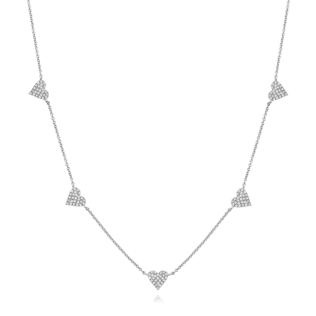 5 HEARTS DIAMOND STATION NECKLACE 04-013626-01-00-L18